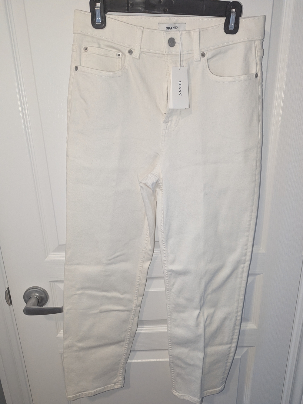 Spanx NWT Women's White High-Rise Jeans, Size 12
